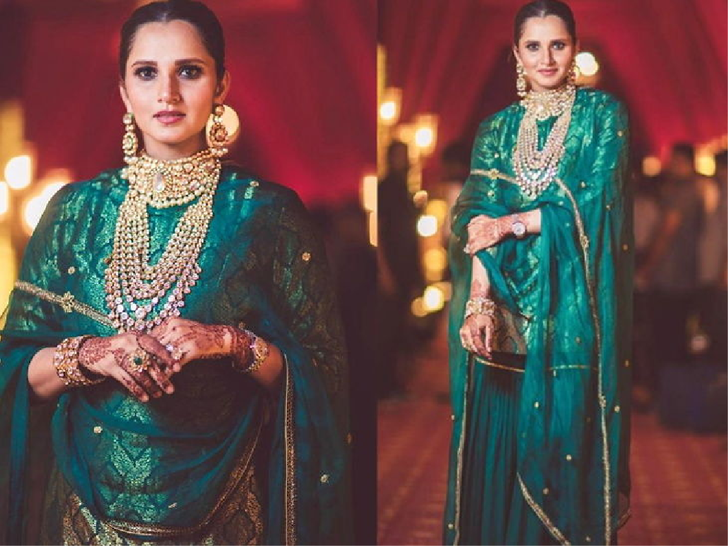 Sania Mirza's sister Anam Mirza's wedding jewelry