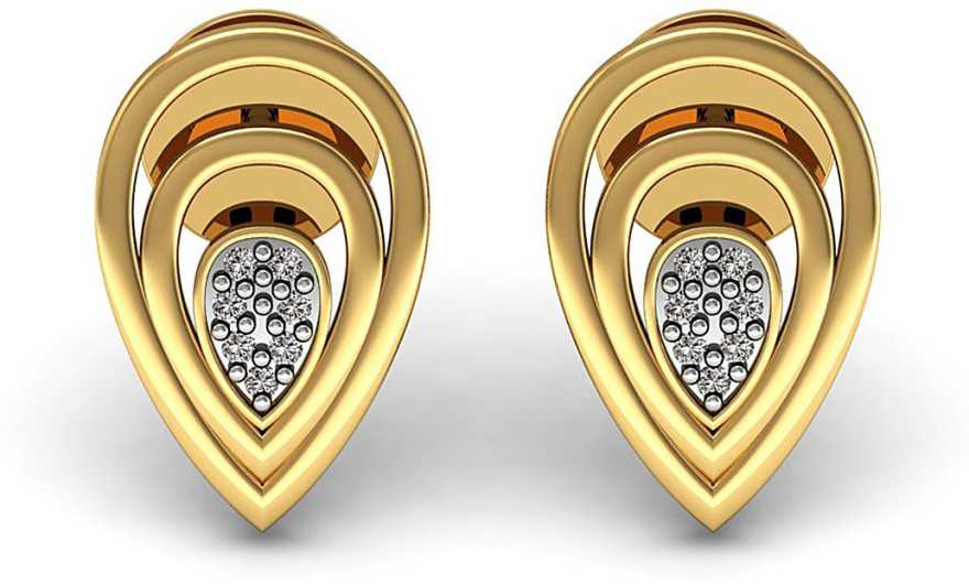 22 KT Yellow Gold Earring Online  Jewelegance
