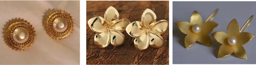 Buy Studs Online  Gold  Diamond Stud Earring Designs  CaratLane