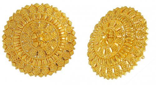 Big Gold Stud Earrings Images - Dhanalakshmi Jewellers