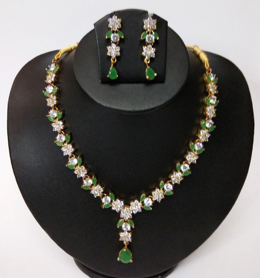Imitation Jewelry Necklace with colorful Stones - Dhanalakshmi Jewellers