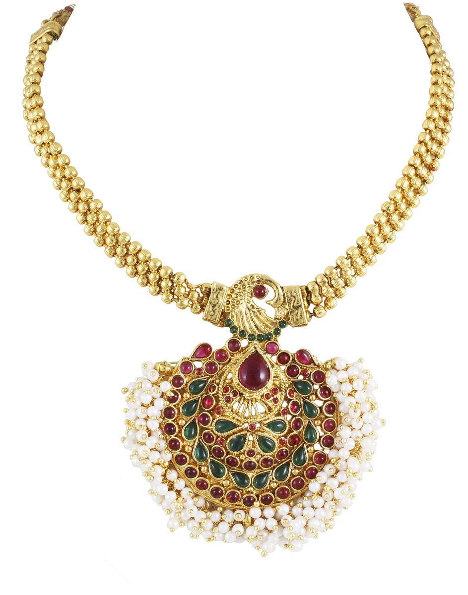 22k Gold Thushi Necklace Designs