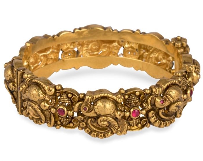 Beautiful Antique Bangles Design in gold - Dhanalakshmi Jewellers