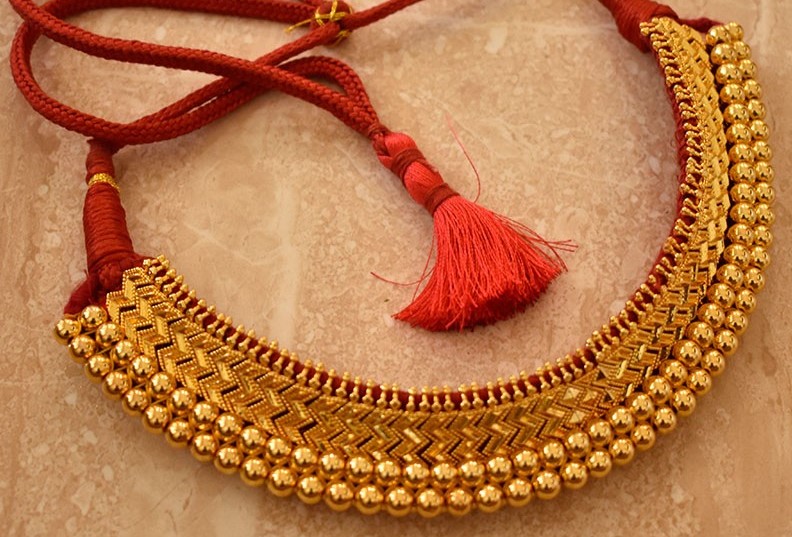 Maharashtrian Thushi Necklace Designs - Dhanalakshmi Jewellers