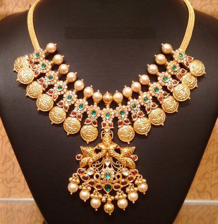 Antique Kundan Necklace Designs - Dhanalakshmi Jewellers