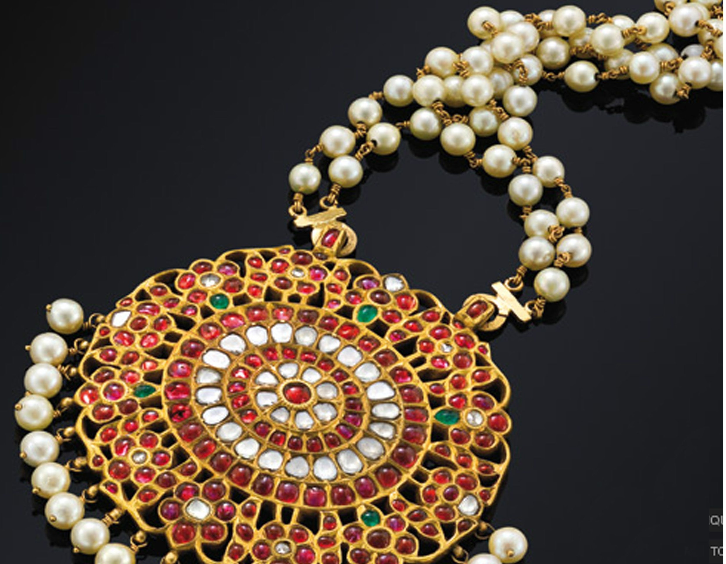 Traditional Antique Pearl Necklace Designs In Gold Dhanalakshmi Jewellers