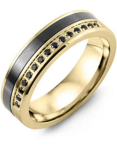 Black & Gold Wedding Ring - Dhanalakshmi Jewellers