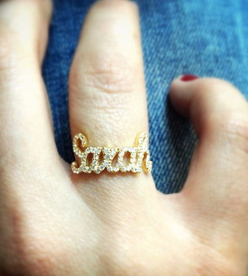 Sarineer Personalized Couples Name Ring Engagement Ring Engraved Custom  with 2 Names (Gold) | Amazon.com