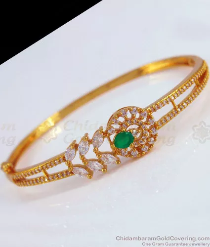 Buy quality 1 gram gold forming flower shape bracelet mga - bre0035 in  Amreli