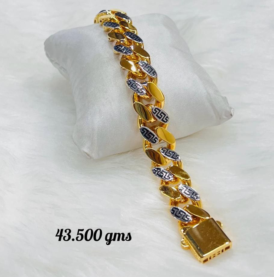 Buy quality 916 gold fancy gents casting loose bracelet in Ahmedabad